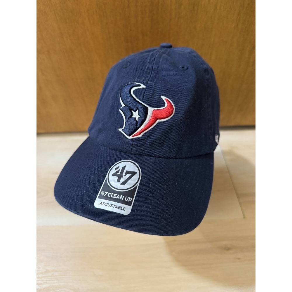 Houston Texans Hat Cap Strap Back Men One Size Navy NFL Football 47 Clean Up Dad
